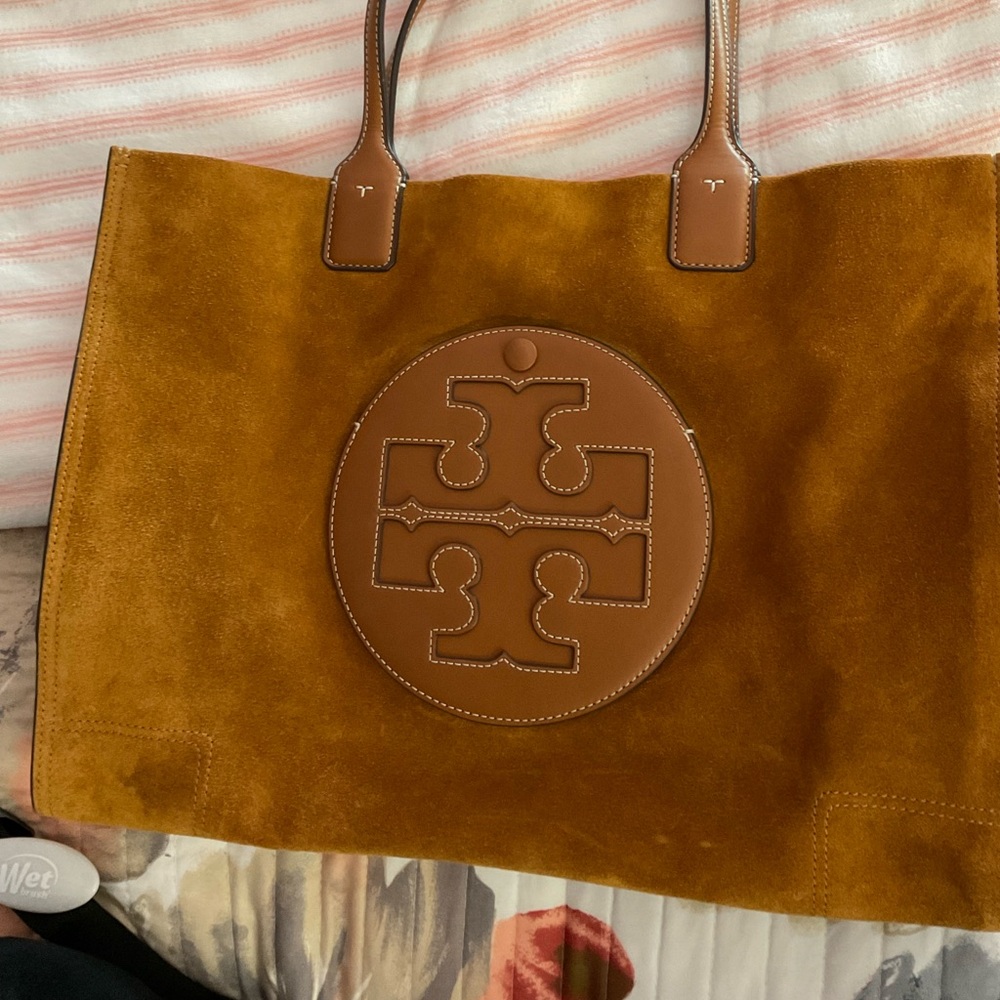 Brown Suede Tote Bag